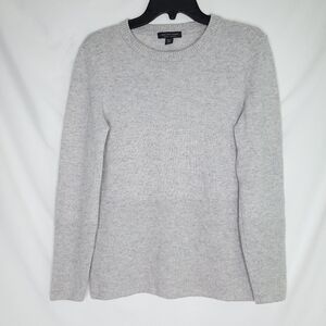 SAKS FIFTH AVENUE Women's Cashmere Light Gray Pullover Sweater SMALL